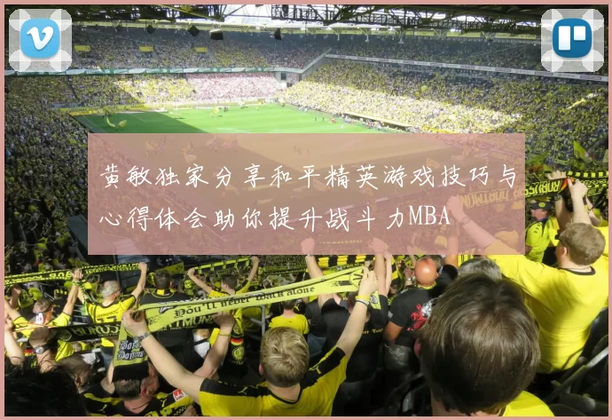 黄敏独家分享和平精英游戏技巧与心得体会助你提升战斗力MBA